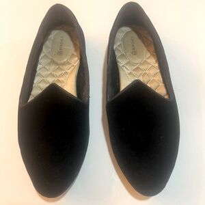 Birdies Black Velvet Loafers